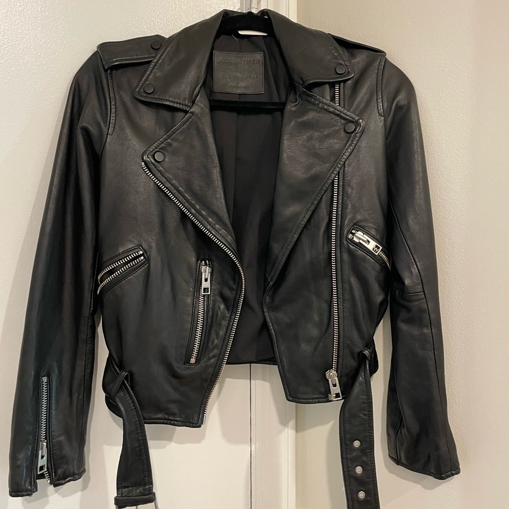 All Saints Leather Moto Jacket